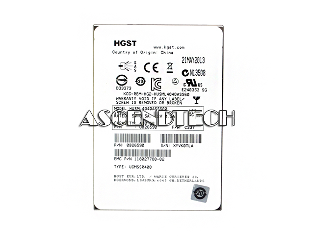 HUSML4040ASS600 0B26590 | Hgst Husml4040ass600 400Gb 2.5" Sas Ssd