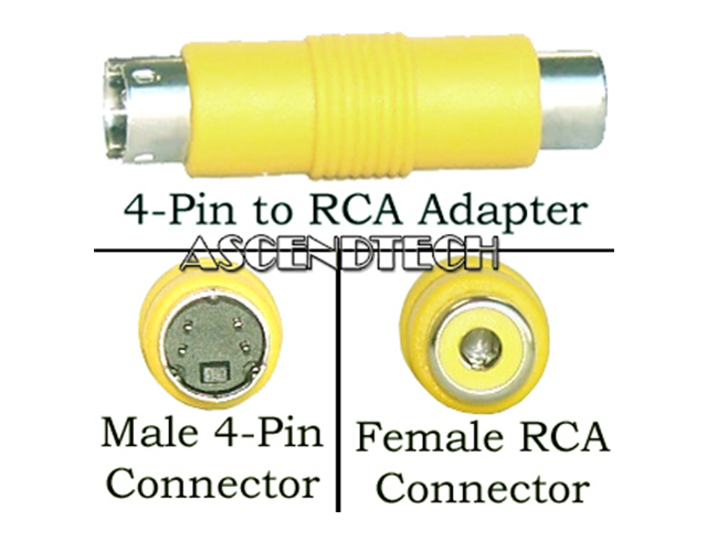 Lot Of 10 4 Pin S-Video To Rca Adapters Lot Of 10 4 Pin S-Video To Rca Adapters. Model: 10X 04G460001410/20