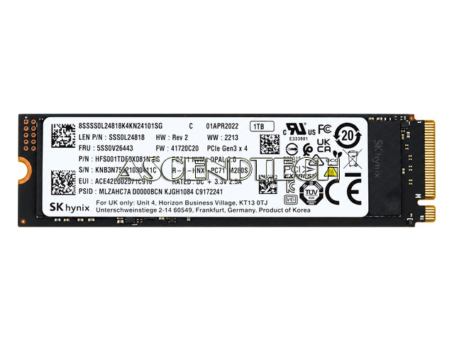 Sk Hynix 1Tb M.2 2280 Ssd 5Ss0v26443 Sk Hynix 1Tb M.2 2280 Ssd 5Ss0v26443. Part Number: 5Ss0v26443 8S5ss0v26443. Model: Hfs001tde9x081n