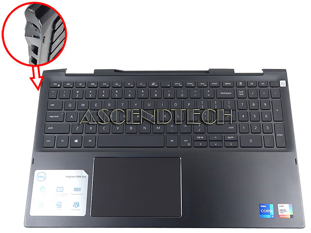 NEW Dell Inspiron 7500/7506 2-in-1 Black Palmrest+UK ENGLISH Backlit Keyboard NEW Dell Inspiron 7500/7506 2-in-1 Black Palmrest+UK ENGLISH Backlit Keyboard