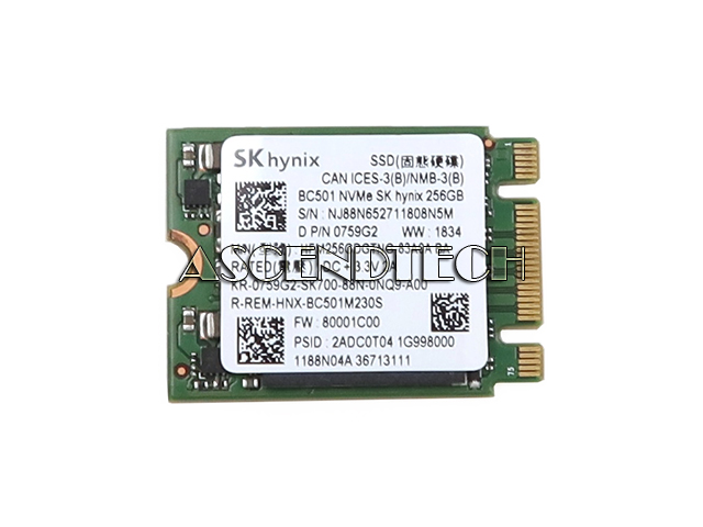 Sk Hynix 256Gb M.2 2230 Nvme Ssd 759G2 Sk Hynix 256Gb M.2 2230 Nvme Ssd 759G2. Part Number: 759G2 0759G2 Kr-0759G2. Model: Hfm256gdgtng