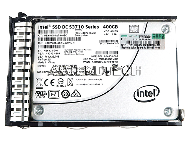 Intel Ssdsc2ba400g4p 2.5" 400Gb Sata Ssd Intel Ssdsc2ba400g4p 2.5" 400Gb Sata Ssd. Part Number: 804638-002