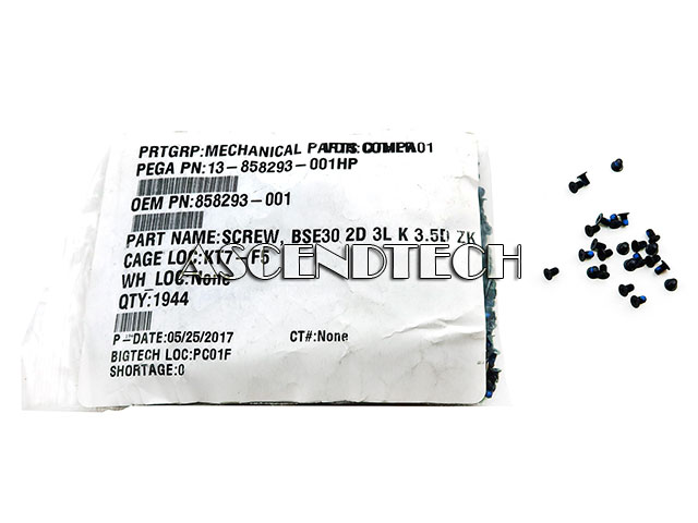 Hp 2D 3L 3.5D Screws 1944 Pcs 858293-001 Hp 2D 3L 3.5D Screws 1944 Pcs 858293-001