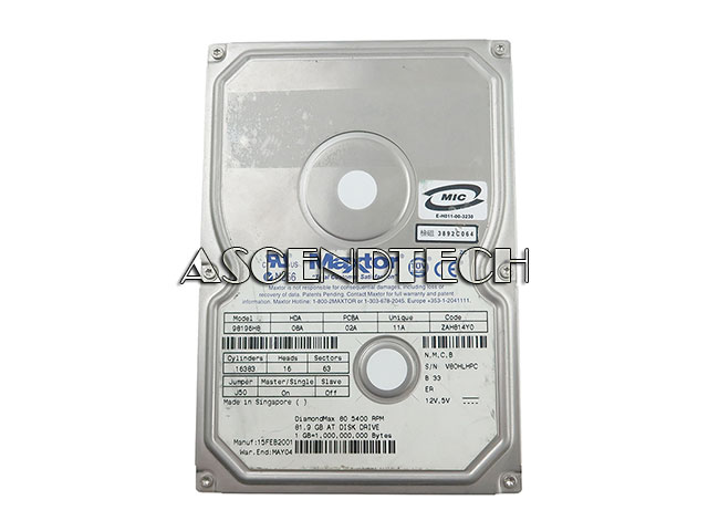 53073H6, Code: DAC10SC0, 4 Letters: FHBB, Maxtor 30Gb 3.5 HDD