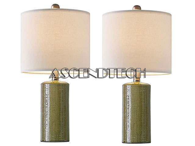 Amz-T1109gr Set Of 2 Table Lamps Amz-T1109gr Set Of 2 Table Lamps