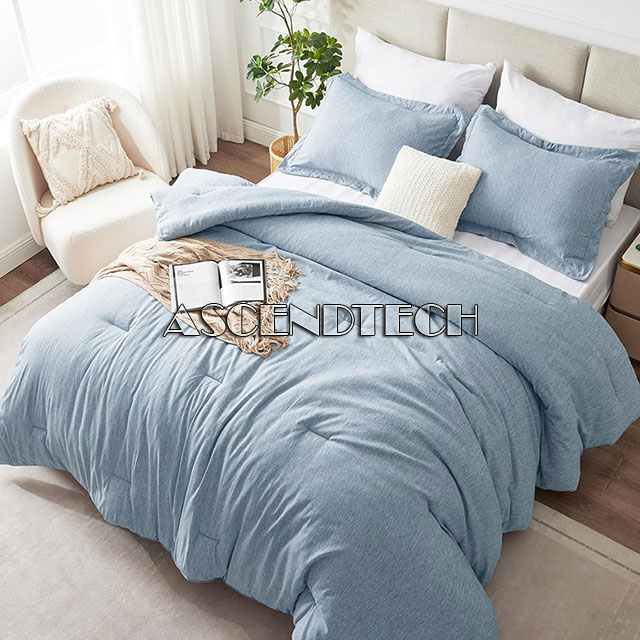 Cozylux Queen Size Blue Comforter Set Cozylux Queen Size Blue Comforter Set. Part Number: Comforter_Set_Queen