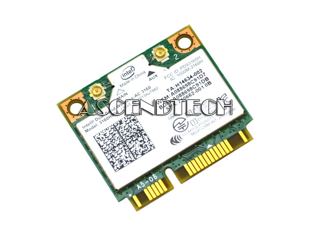 Intel Wireless-Ac 3160 Wifi Card 3160Hmw Intel Wireless-Ac 3160 Wifi Card 3160Hmw. Part Number: 710662-001