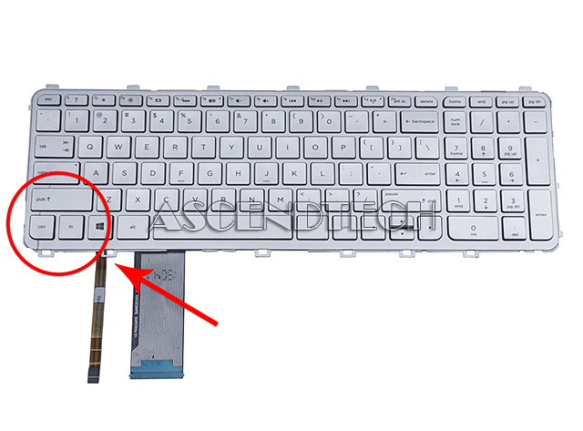 V140626DS1 US V140626A | Hp 15-Q Eng Keyboard W/ Frame 760743-001
