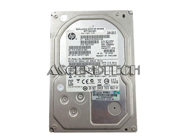 Hp Hitachi Hua723020ala640 2Tb 3.5" Hdd Hp Hitachi Hua723020ala640 2Tb 3.5" Hdd. Part Number: 677193-001