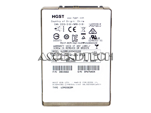 HUSMM1620ASS200 0B33602 | Hgst Husmm1620ass200 200Gb 2.5" Sas Ssd