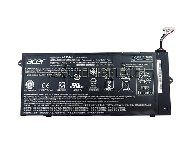 Acer 11.4V 45Wh Battery Kt.00304.004 Acer 11.4V 45Wh Battery Kt.00304.004. Part Number: Kt.00304.004 Kt00304004. Model: Ap13j4k