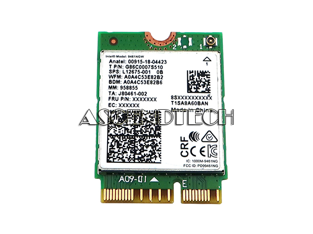 Intel 9461Ngw Wlan Wifi Card L12675-001 Intel 9461Ngw Wlan Wifi Card L12675-001