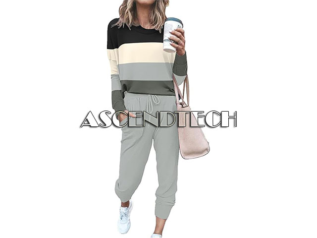 Etcyynew L-Size Two Piece Sweatsuit Set Etcyynew L-Size Two Piece Sweatsuit Set. Part Number: L_Contrastgrey_Sweatsuit_Set
