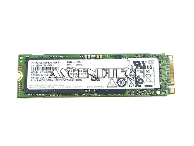 Samsung 512Gb M.2 Ssd Mzvlb512hbjq-000Ks