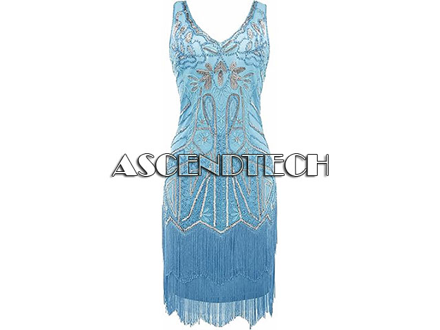Babeyond Xl Light Blue Flapper Dress Babeyond Xl Light Blue Flapper Dress. Part Number: N9-Dklf-2Jxc
