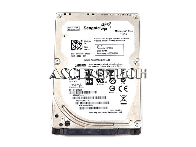Seagate Momentus 320Gb 2.5" Hdd Ppy4k Seagate Momentus 320Gb 2.5" Hdd Ppy4k. Part Number: Ppy4k 0Ppy4k Cn-0Ppy4k. Model: St320lt020