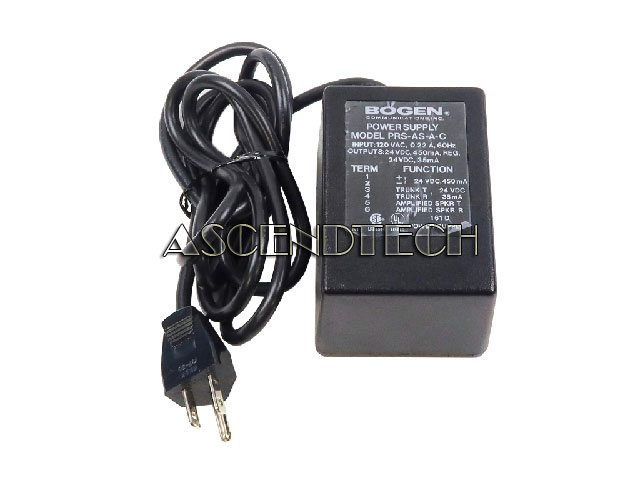 Bogen 24V 450Ma 24V 35Ma Dc Power Supply Bogen 24V 450Ma 24V 35Ma Dc Power Supply. Model: Prs-As-A-C