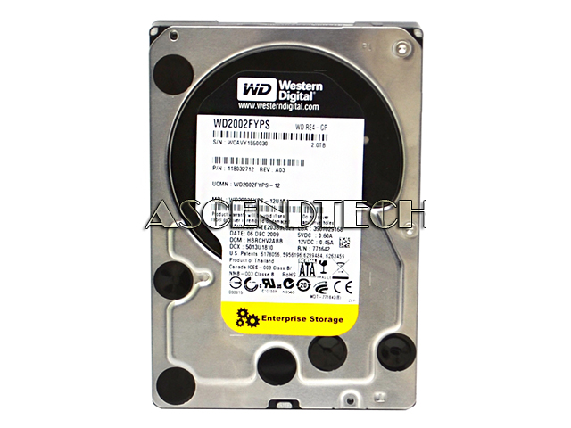 Wd Wd2002fyps 2Tb 3.5" Sata Hdd Wd Wd2002fyps 2Tb 3.5" Sata Hdd. Part Number: Wd2002fyps-12U1b1