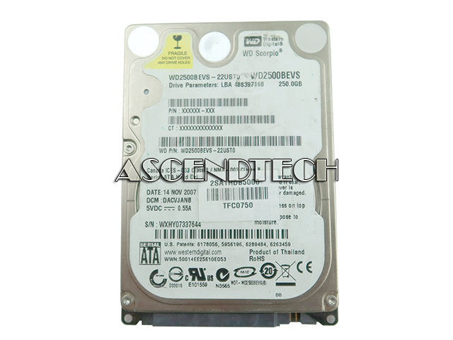 Wd Wd2500bevs 250Gb 2.5" Sata Hdd Wd Wd2500bevs 250Gb 2.5" Sata Hdd. Part Number: Wd2500bevs-22Ust0