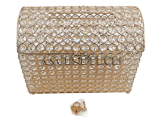 11X8.7X6.5In Crystal Wedding Card Box 11X8.7X6.5In Crystal Wedding Card Box. Part Number: Yur-Nitial-1596