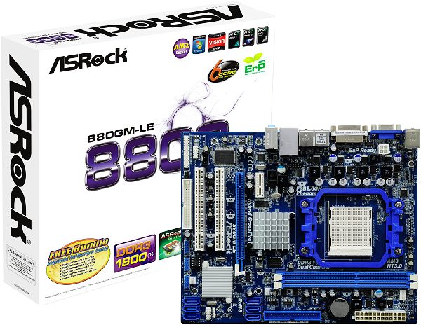 Asrock 880Gm-Le Am3 Amd 880G Motherboard Asrock 880Gm-Le Am3 Amd 880G Motherboard