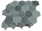 Sunwings 10-Sheet Green Backsplash Tile. Part Number: 10Pc_Green_Fish_Scale_Backsplash_Tile
