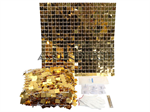 23 Pcs 12X12in Wall Backdrop Panels. Part Number: 23Pcs_12In_Panel_Gold