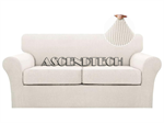 Turquoize 3 Piece 2 Cushion Sofa Cover. Part Number: 2_Sofa_Cover_Ivory