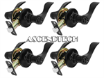 Redunest 4 Pack Privacy Door Levers Set. Part Number: 4_Pack_Matte_Black_Levers
