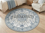 Relany 4Ft Round Low Pile Area Rug. Part Number: 4Ft_Round_Rug_Bwg