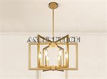 6-Light E12 Bulb Base Gold Chandelier. Part Number: 6-Light_Gold_Chandelier