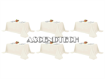 Fitable 6-Pack Ivory Tablecloths. Part Number: 6Pack_Ivory_Tablecloths