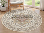 Cotiled 6Ft Round Golden Taupe Area Rug . Part Number: 6Ft_Rug_Golden_Taupe