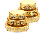 Lalisa 6-Pcs 8"/10"/12" Gold Cake Stand. Part Number: 6Pcs_Gold_Cake_Stands