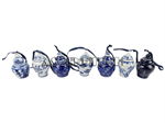 Bbto 7 Pcs Porcelain Ball Blue White. Part Number: 7Pcs_Chinoiserie_Porcelain_Ball