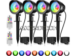 Meikee 4 Pk 15W Rgb Landscape Spotlights. Model: Asta15