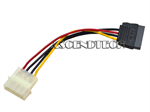 Aslink 6-Inch Molex To Sata Power Cable. Part Number: Aslink_4-Pin_Molex_To_Sata_Cable