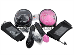 Qingsong 2 Pack Snorkel Mask Black Pink. Part Number: Bc-Black+Pink-L