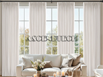 Miulee 40"X84" Beige White Curtains Set. Part Number: Beige_White_Curtains_Set