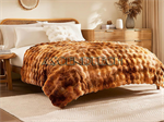 L'agraty 90X90in Queen Bubble Blanket. Part Number: Bubble_Blanket_Brown_Queen