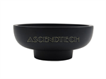 10.5"W X 4.5"H Black Concrete Fruit Bowl. Part Number: Concrete_Fruit_Bowl_Black