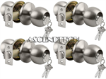 Bestten Dk1-Et-Sn-4Pk Steel Door Knob