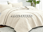Love's Cabin Beige 3-Piece Quilt Set. Part Number: King_Beige_Quilt_Set