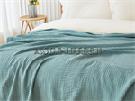 Emme King 108"X90" Teal Cotton Blanket. Part Number: King_Teal_Blanket