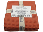 Market & Place Waffle Weave Bed Blanket. Part Number: King_Burnt_Orange_Blanket