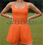 Reachme L-Size Orange Workout Romper. Part Number: L_Orange_Workout_Romper