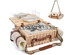 Satisinside Set For 4 Camping Hamper. Part Number: Mugai4-Natural