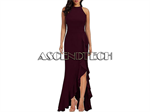 Woosea M Size Burgundy High Neck Dress. Part Number: M_Dress_Burgundy