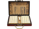 Florauspicious Chinese Mahjong Set. Part Number: Mahjong_Set_Red