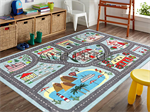 Livebox 5X7ft Road Traffic Playroom Rug. Part Number: Road_Traffic_Rug_5X7